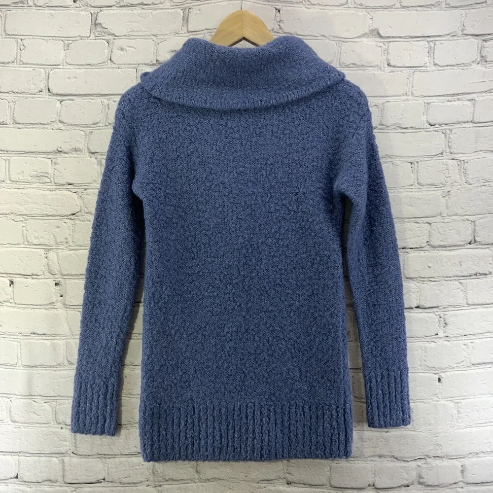 Columbia Wool Blend Sweater Womens‎ Sz XS Purple Cowl Neck